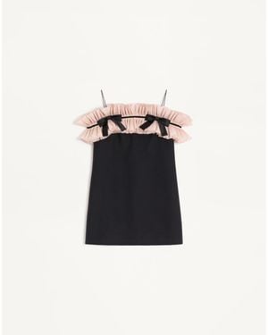 Valentino Crepe Couture Short Dress 38 - Black