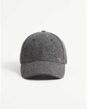 Valentino Garavani Vlogo Signature Wool Baseball Cap - Grey