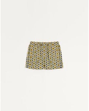 Valentino Badeanzug Aus Nylon Mit Bulles Royales-Print Mann - Natur