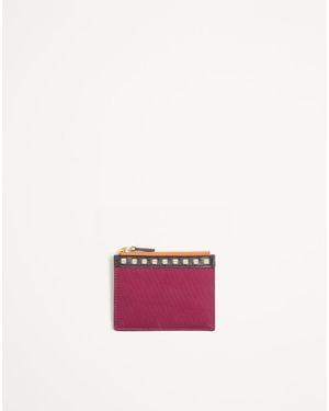Valentino Garavani Stud-Up Coin And Cardholder - Pink