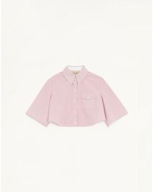 Valentino Shirt With Checked Pattern 38 - Pink