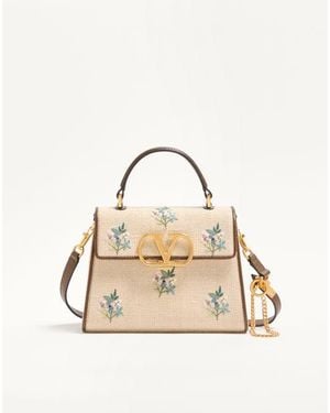 Valentino Garavani Vsling Small Handbag - Natural