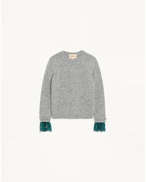 Valentino Wool And Cashmere Jumper - Grey