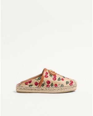Valentino Garavani Vlogo Signature Mule With Cherryfic Motif 25Mm 35 - Pink