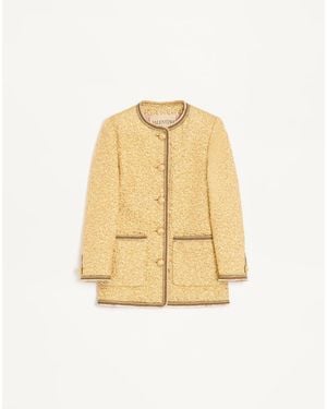 Valentino Jacquard Cloque Caban 38 - Natural