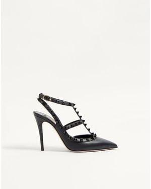Valentino Garavani Rockstud Ankle Strap Pump With Tonal Studs 100 Mm 34.5 - White