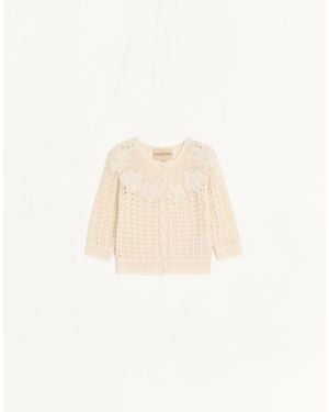 Valentino Cardigan Brodé Femme - Neutre