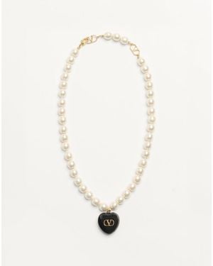 Valentino Garavani Coeur Royal Necklace - White