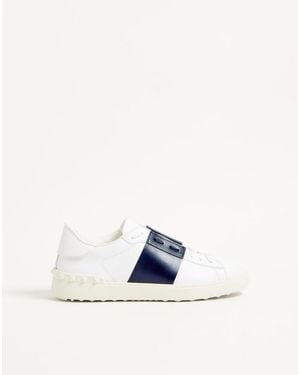 Valentino Garavani Calfskin Open Trainer - Blue