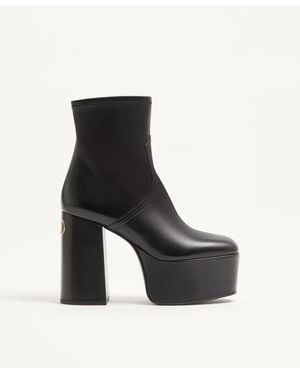 Valentino Garavani Fawcette Platform Ankle Boot - White