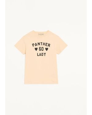 Valentino Cotton Jersey T-Shirt With Panther Lady Print - White