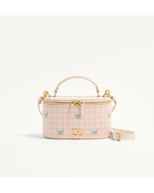 Valentino Garavani Vlogo Signature Mini Vanity Bag - Natural