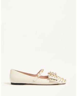 Valentino Garavani Mary-Jane Bowow Ballerina - Natural