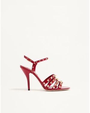 Valentino Garavani Rockstud Kidskin Sandal 100Mm 35.5 - Pink