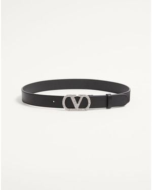 Valentino Garavani Vlogo Signature Belt - Black