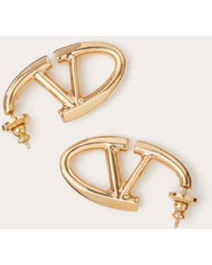 Valentino Garavani Vlogo The Bold Edition Metal Earrings - Natural