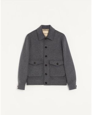 Valentino Wool And Cashmere Jacket - Grey