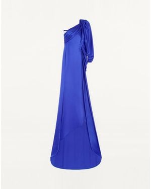 Valentino Crepe Satin Gown - Blue