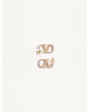 Valentino Garavani Vlogo Signature Metal Earring - Natural
