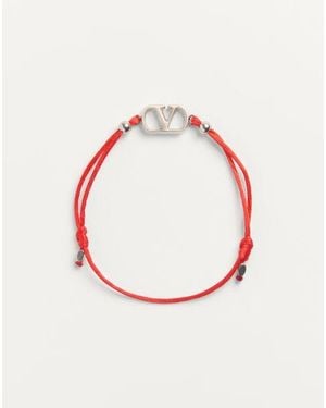 Valentino Garavani Armband Vlogo Signature Aus Baumwolle Mann - Pink