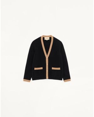 Valentino Cárdigan De Lana Mujer - Negro