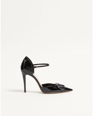 Valentino Garavani Vlogo Signature D'Orsay Patent Leather Court Shoes 100Mm 35.5 - White