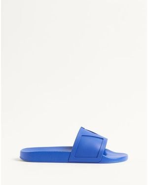 Valentino Garavani Coolside Rubber Slide Sandal - Blue