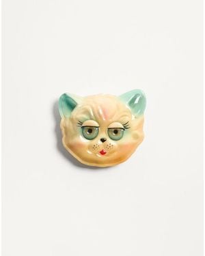 Valentino Garavani Le Chat De La Maison Plastic Brooch - Metallic