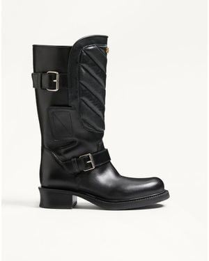 Valentino Garavani Rayons Biker Boot - Black