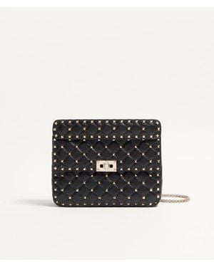 Valentino Garavani Rockstud Spike Medium Shoulder Bag - White