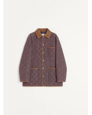 Valentino Jacke Aus Gestepptem Nylon Mit Opticool Print Mann - Lila