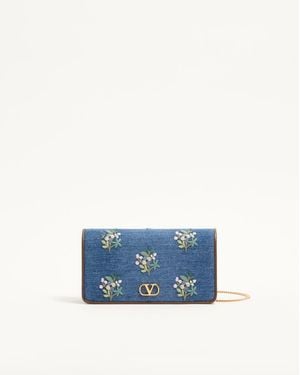 Valentino Garavani Vlogo Signature Mini Shoulder Bag - Blue