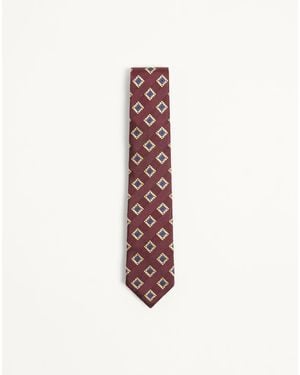 Valentino Garavani Valentie Patterned Tie - White