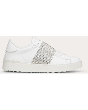 Valentino Garavani Open Trainer With Crystals - White