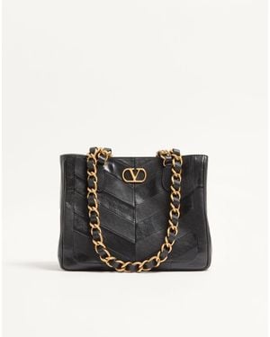 Valentino Garavani Laseine Small Shopping Bag - Black