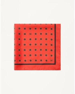 Valentino Garavani Opticool Silk Scarf - Red