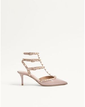 Valentino Garavani Rockstud Caged Pump 65Mm 34.5 - Natural