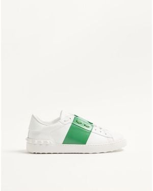 Valentino Garavani Calfskin Open Trainer 40 - Green