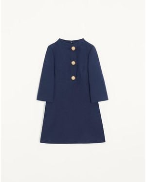 Valentino Crepe Couture Short Dress - Blue