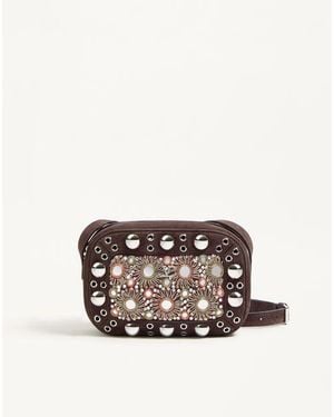 Valentino Garavani Petit Sac Porté Épaule Nellcôte Brodé Femme - Blanc