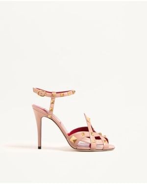 Valentino Garavani Studdy Kidskin Sandal 100Mm 35.5 - Pink