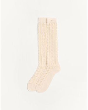 Valentino Perforated Cotton Socks With Vlogo - White