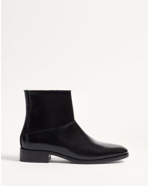 Valentino Garavani Ankle Boot In Calfskin - Black