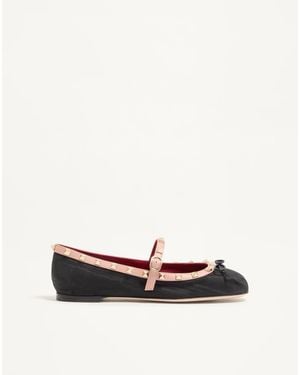 Valentino Garavani Mary-Jane Rockstud Ballerina - White