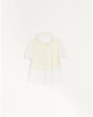 Valentino Chiffon Blouse - Natural