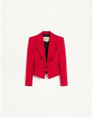 Valentino Virgin Wool Jacket - Red