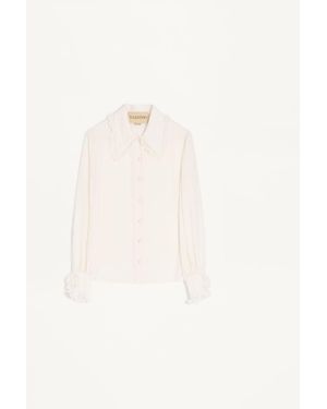 Valentino Crepe De Chine Shirt - Natural