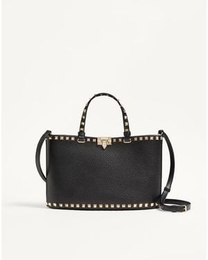 Valentino Garavani Rockstud Small Shopping Bag - Black