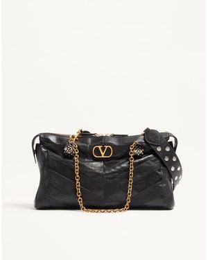 Valentino Garavani Panthea Shoulder Bag - Black