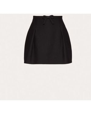 Valentino Crepe Couture Skirt - Black